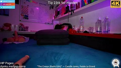 Media: Video of a man lying on a blue mat in a dimly lit room, with a caption reading \"Tip 23% for Harder.\