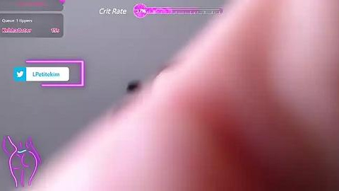 Media: A close-up, blurry video of a human hand with a purple and pink nail design, overlaid with a \"Like\" button and a \"Crit Rate\" gauge.